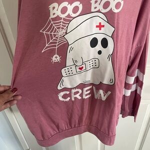 Pink Boo Boo Long Sleeve Tee-XL